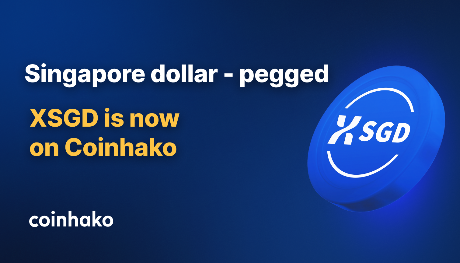 XSGD now available on Coinhako