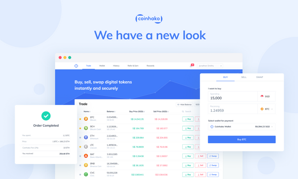New Web User Interface (UI): Trading Bitcoin (BTC) & Crypto Made Easier at Coinhako!