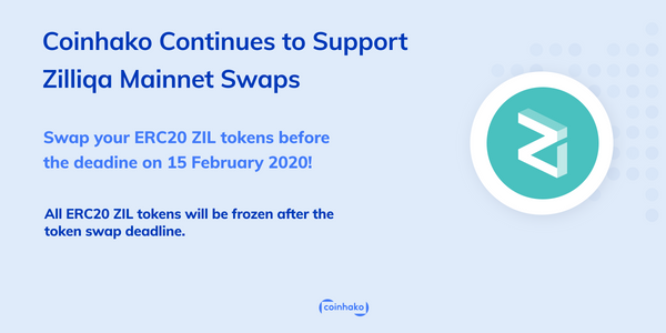 Coinhako Continues to Support Zilliqa Mainnet Swaps Until 15 February 2020