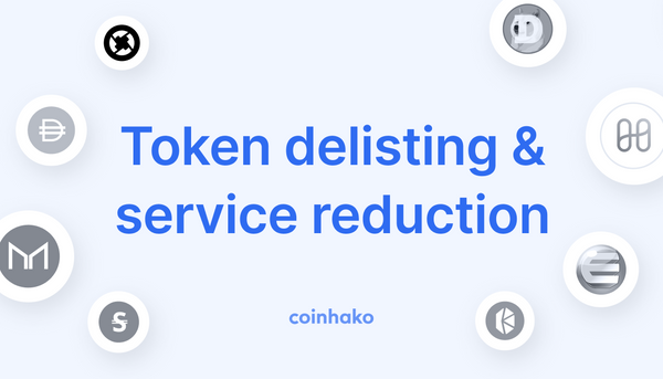 Token Delistings & Reduction in services, 15 June 2020, for Coinhako Singapore